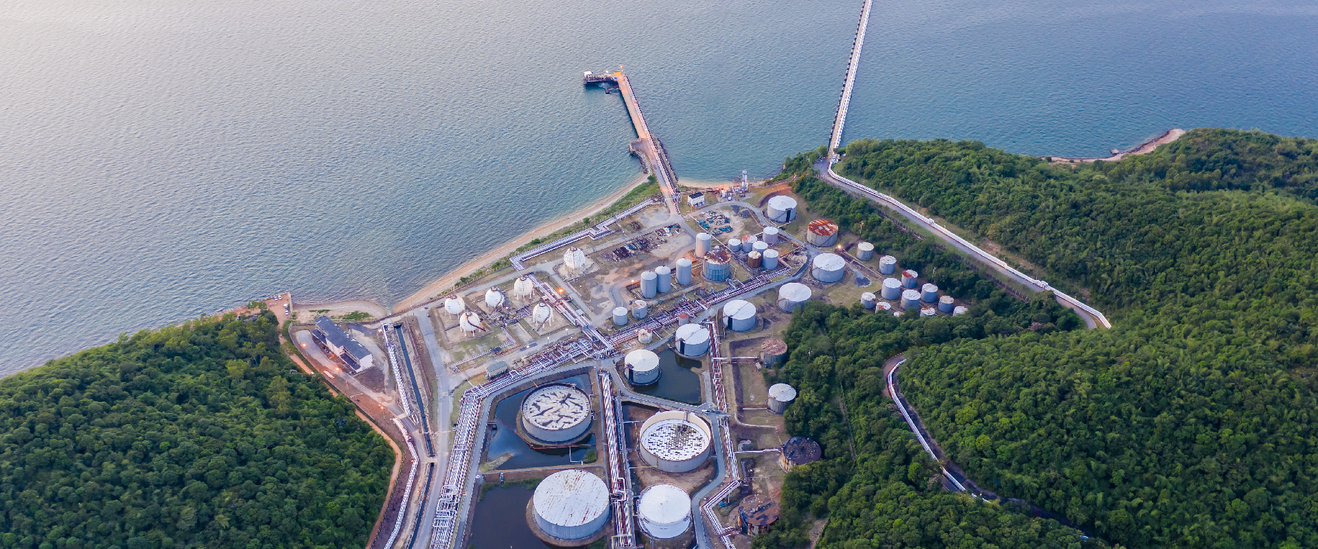 refinery tanker zone on island in Thailand refinery tanker zone on island in Thailand