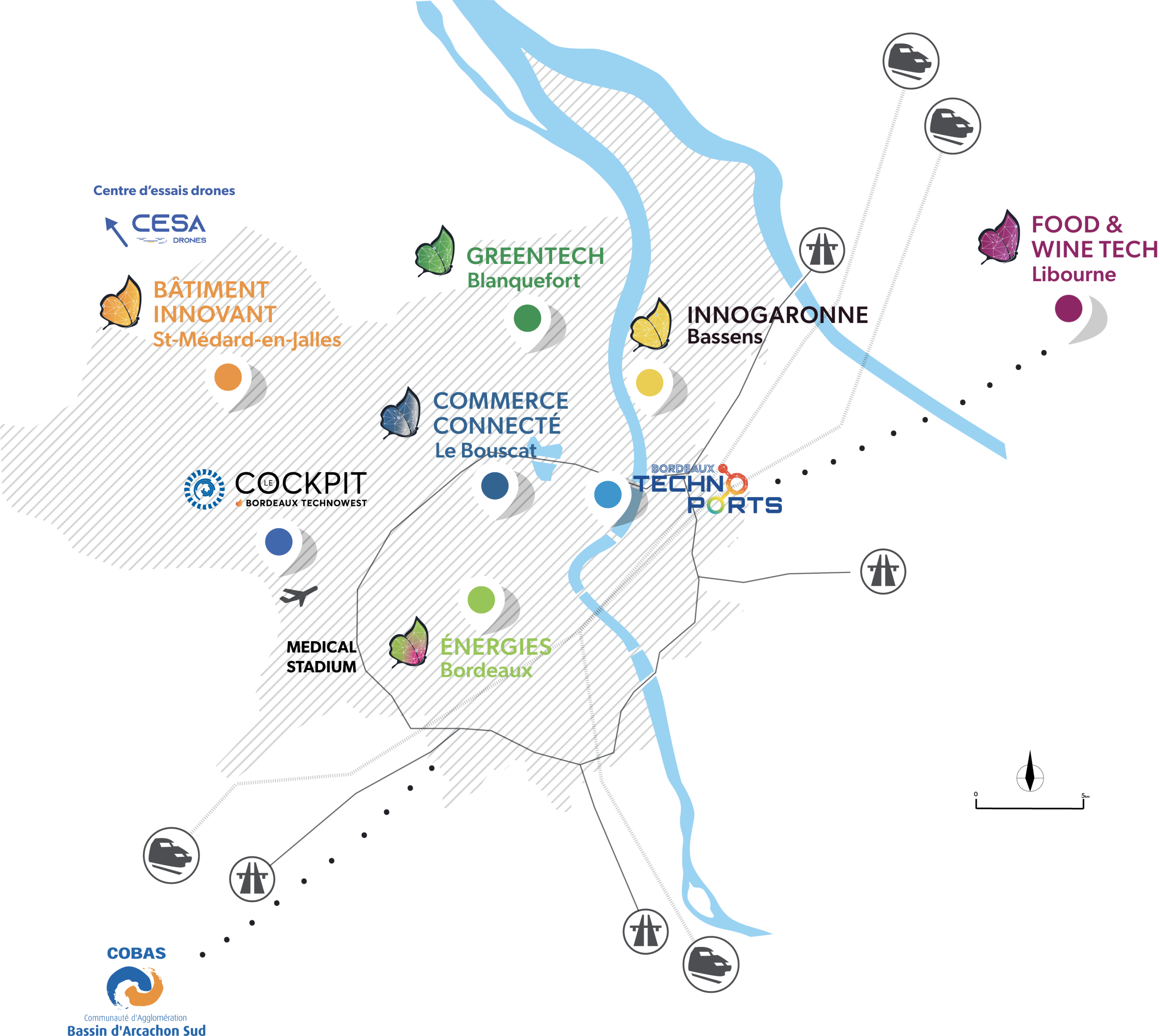 CARTE 11 sites technopolitains
